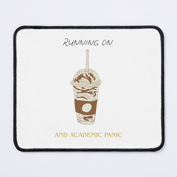 Item preview, Running On Iced Coffee And Academic Panic | Funny Student Sticker designed and sold by StudioAuraco.