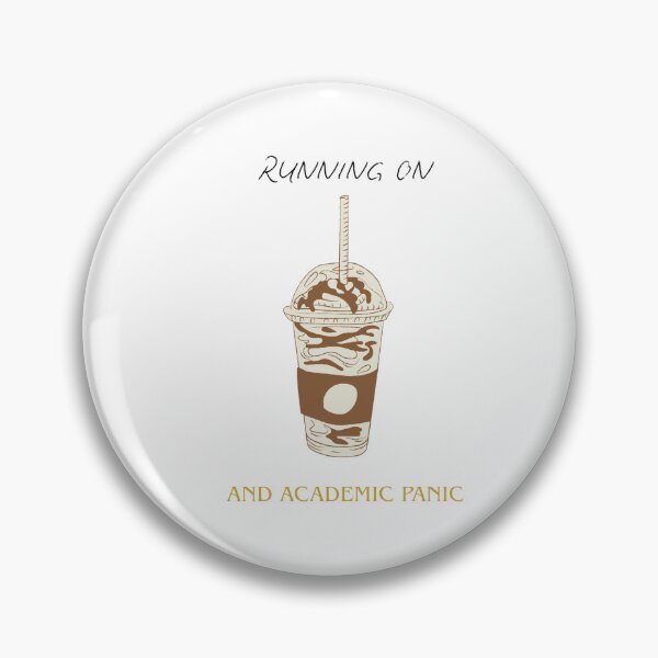 Item preview, Running On Iced Coffee And Academic Panic | Funny Student Sticker designed and sold by StudioAuraco.