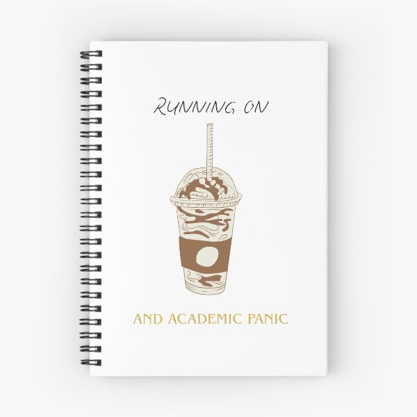Item preview, Running On Iced Coffee And Academic Panic | Funny Student Sticker designed and sold by StudioAuraco.