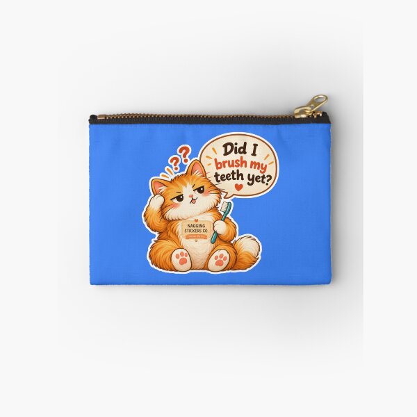Item preview, NAGGINGCAT3 BY NAGGINGSTICKERSCO. DID I BRUSH MY TEETH YET? MUNDANE COLLECTION | ELECTRIC BLUE Edition | No.02 designed and sold by LaMaisonOfMY.