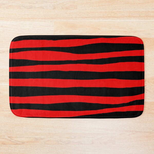 Item preview, Black and Red Stripe Organic Pattern | Dark Minimal Alt Aesthetic with red | Dark Feminine Y2K with red designed and sold by dfly-creations.