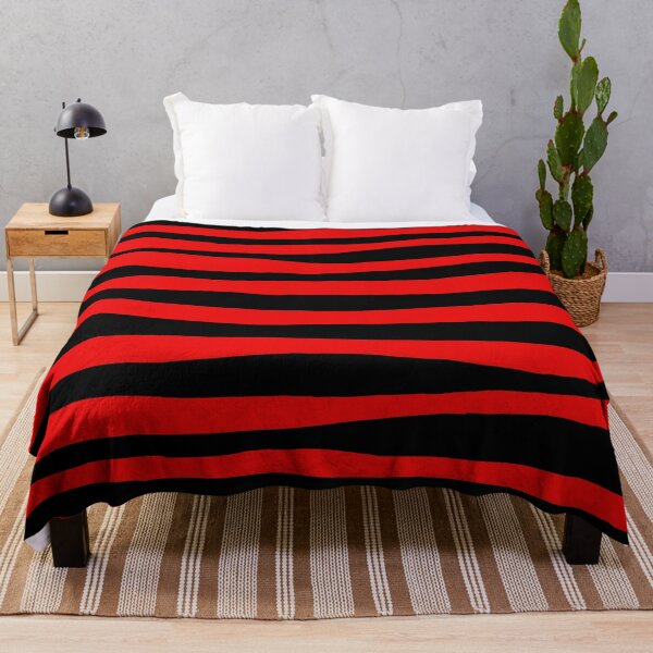Item preview, Black and Red Stripe Organic Pattern | Dark Minimal Alt Aesthetic with red | Dark Feminine Y2K with red designed and sold by dfly-creations.