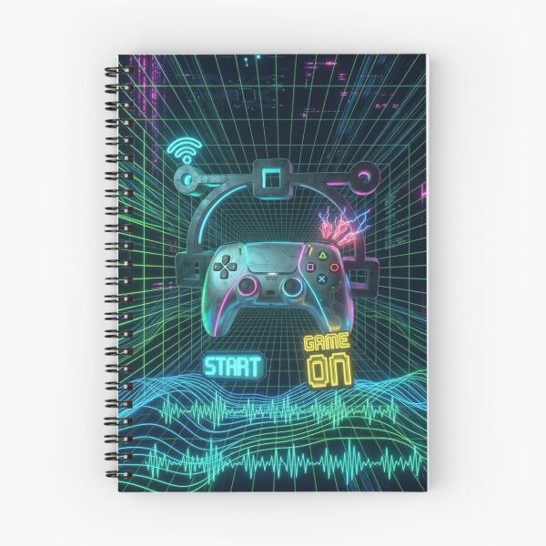 Item preview, Retro Neon Gamer Controller Art designed and sold by unboxedbyJuls.