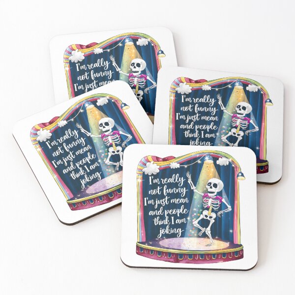 Item preview, I’m Not Funny I’m Just Mean – Dancing Skeleton Stage Art designed and sold by Zebaiche.