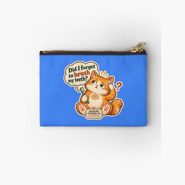 Item preview, NAGGINGCAT3 BY NAGGINGSTICKERSCO. DID I BRUSH MY TEETH YET? MUNDANE COLLECTION | ELECTRIC BLUE Edition | No.03 designed and sold by LaMaisonOfMY.
