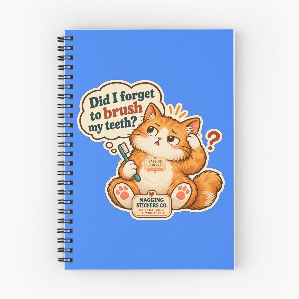 Item preview, NAGGINGCAT3 BY NAGGINGSTICKERSCO. DID I BRUSH MY TEETH YET? MUNDANE COLLECTION | ELECTRIC BLUE Edition | No.03 designed and sold by LaMaisonOfMY.