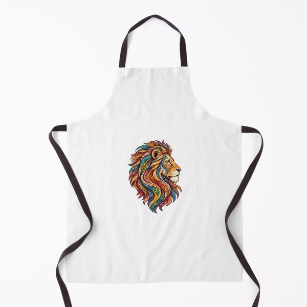 Item preview, Colorful Bohemian Lion Profile – Ornamental Lion Art designed and sold by PeanutGalSean.
