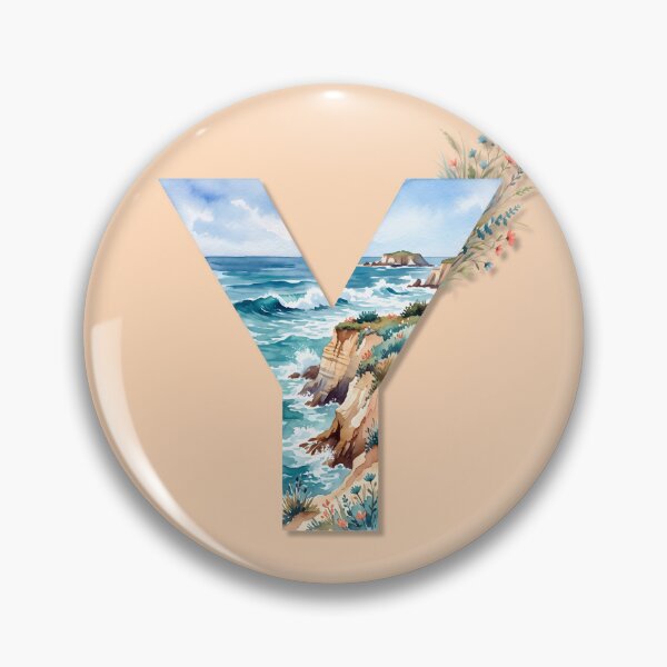 Item preview, Coastal Initial Y – Beach & Ocean Monogram Design designed and sold by Sea Gem.