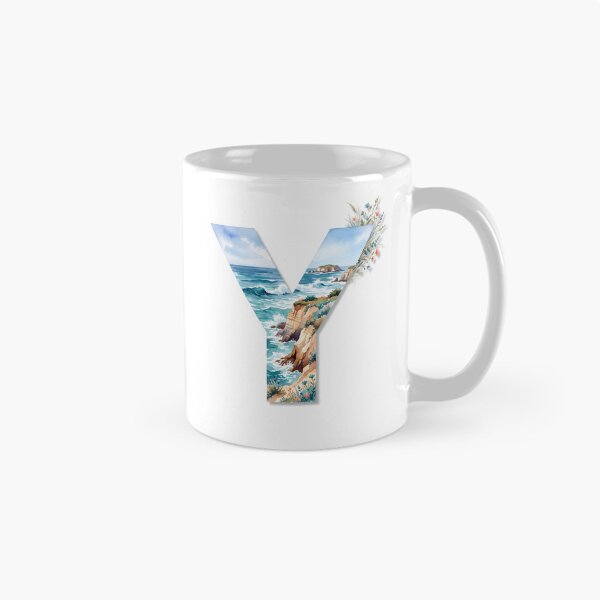 Item preview, Coastal Initial Y – Beach & Ocean Monogram Design designed and sold by Sea Gem.