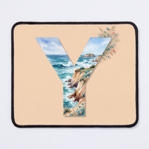 Item preview, Coastal Initial Y – Beach & Ocean Monogram Design designed and sold by Sea Gem.