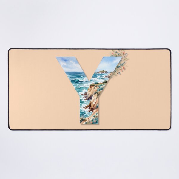 Item preview, Coastal Initial Y – Beach & Ocean Monogram Design designed and sold by Sea Gem.