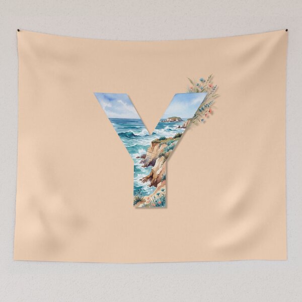 Item preview, Coastal Initial Y – Beach & Ocean Monogram Design designed and sold by Sea Gem.