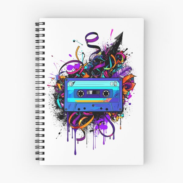 Item preview, Neon Mixtape Explosion | Retro 80s Cassette Art designed and sold by dj-illustration.