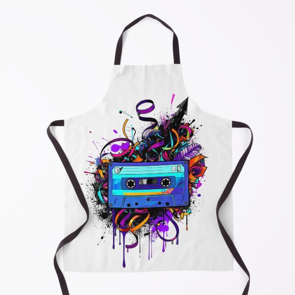 Item preview, Neon Mixtape Explosion | Retro 80s Cassette Art designed and sold by dj-illustration.