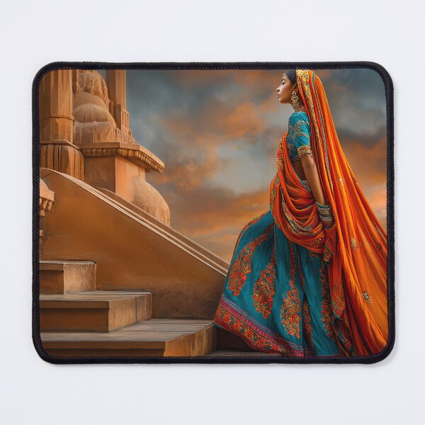 Item preview, Elegant Woman in Traditional Indian Attire designed and sold by Artessie.