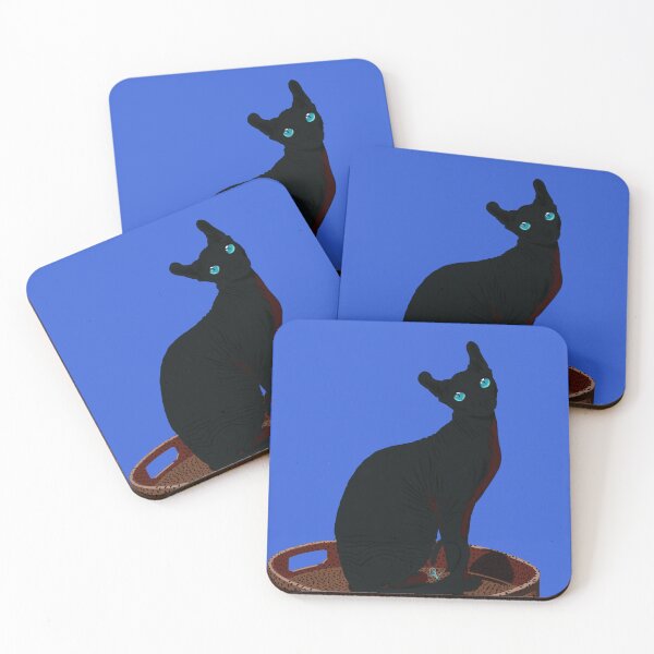 Item preview, Stylized Abstract Black Cat Portrait Hand Drawn Artistic Feline designed and sold by Rhapsodic1290.
