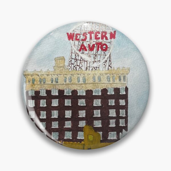 Item preview, Western Auto Building Watercolor designed and sold by BirdandaBrush.