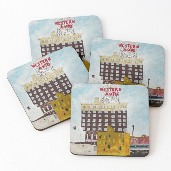 Item preview, Western Auto Building Watercolor designed and sold by BirdandaBrush.