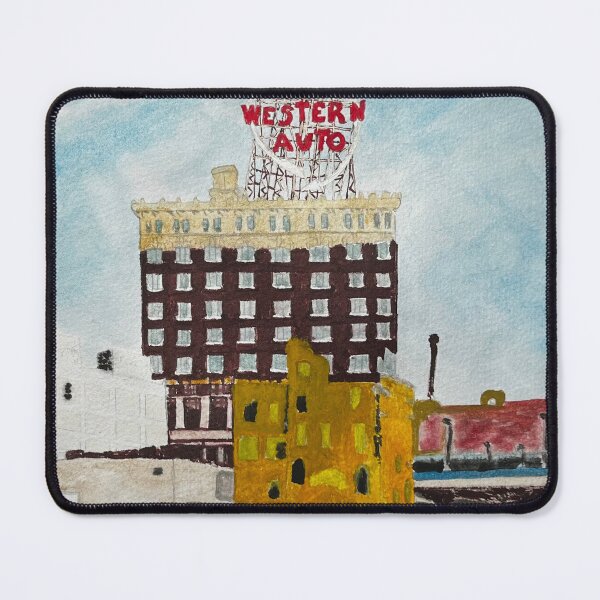 Item preview, Western Auto Building Watercolor designed and sold by BirdandaBrush.
