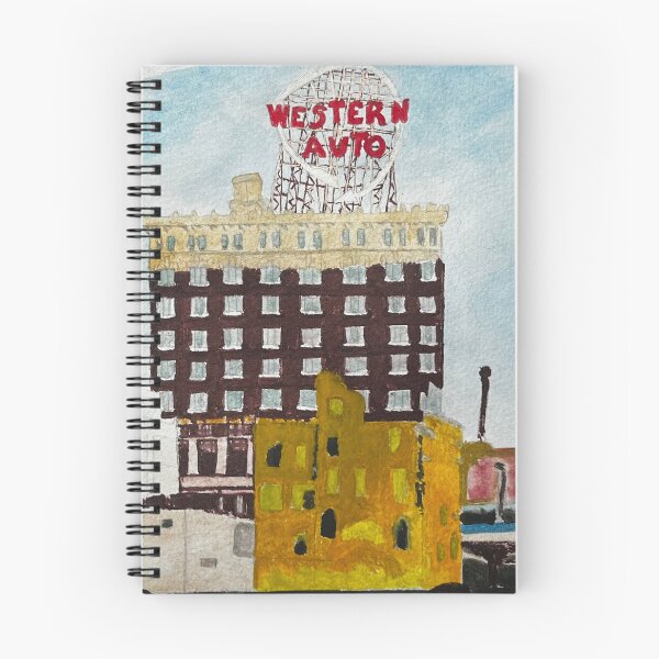Item preview, Western Auto Building Watercolor designed and sold by BirdandaBrush.