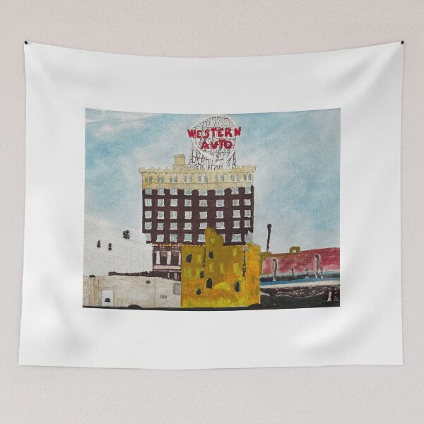 Item preview, Western Auto Building Watercolor designed and sold by BirdandaBrush.