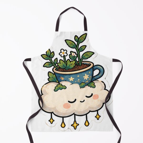 Item preview, Grow in the Dark – Kawaii Plant & Cloud Sticker designed and sold by denybz.