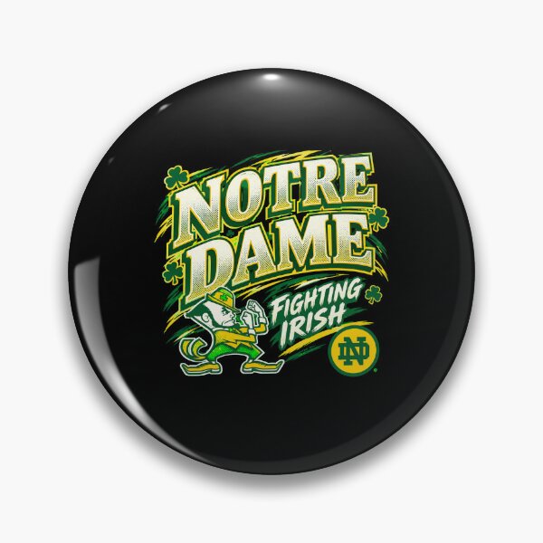 Item preview, Notre Dame Fighting Irish Leprechaun Mascot ND Monogram designed and sold by Dravienart.