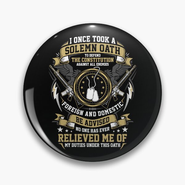 Item preview, Solemn Oath Defend The Constitution Military Veteran Dog Tags designed and sold by heedooppod.