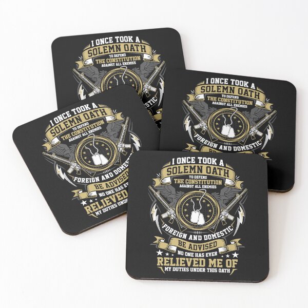 Item preview, Solemn Oath Defend The Constitution Military Veteran Dog Tags designed and sold by heedooppod.