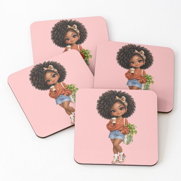 Item preview, Cozy Black Girl Plant Mom With Coffee designed and sold by taogiauco.
