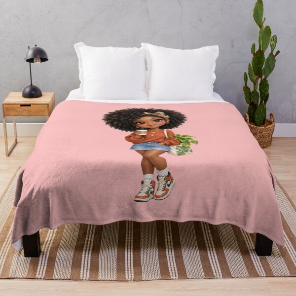 Item preview, Cozy Black Girl Plant Mom With Coffee designed and sold by taogiauco.