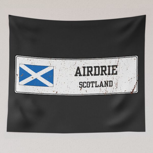 Item preview, Airdrie Scotland Vintage Street Sign Rusted Metal Plate designed and sold by jeshands.