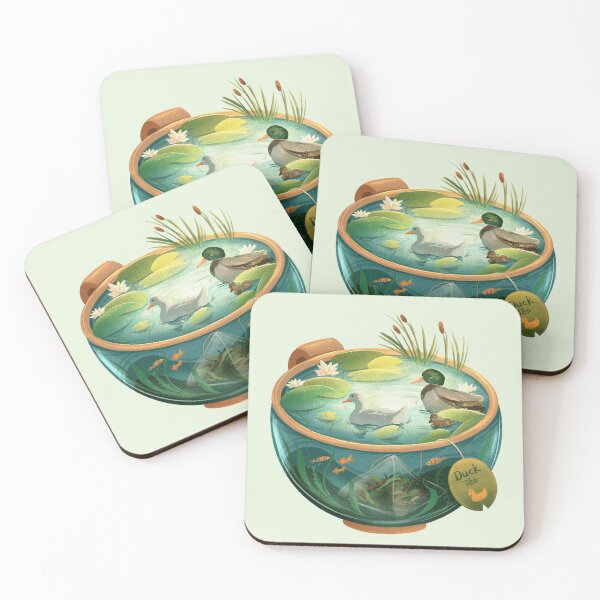 Item preview, Cozy Aesthetic Duck Lake Teacup  designed and sold by Penguin-dreams.