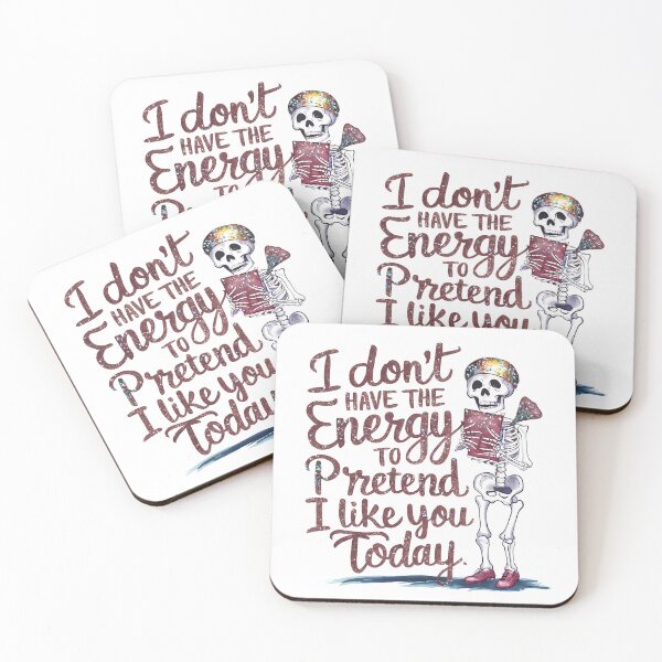 Item preview, No Energy to Pretend – Glitter Skeleton Attitude Art designed and sold by Zebaiche.