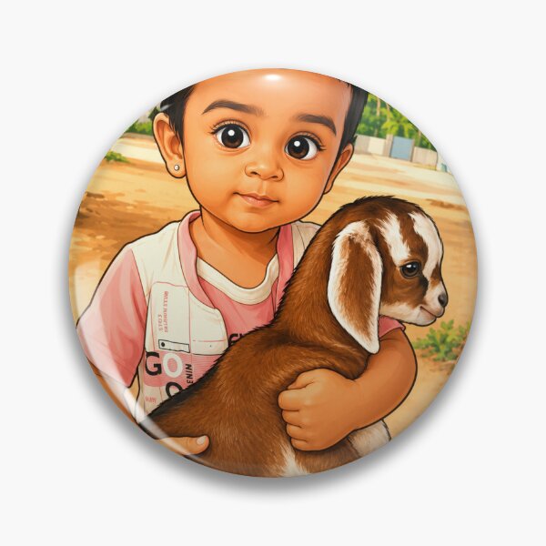 Item preview, Boy with baby goat  designed and sold by vinothmech53.