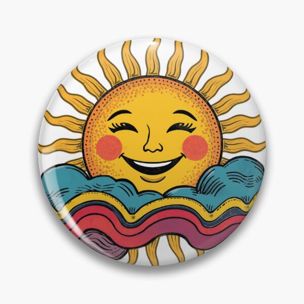 Item preview,  Retro Smiling Sun designed and sold by catcurio.