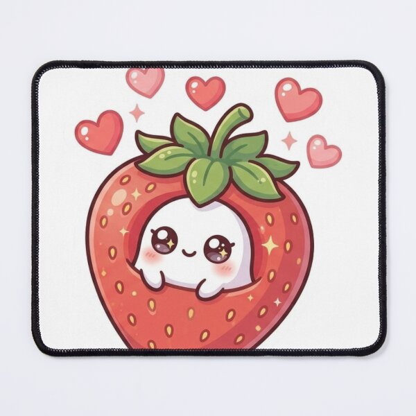 Item preview, Cute Kawaii Strawberry Character Love designed and sold by LunaVales.