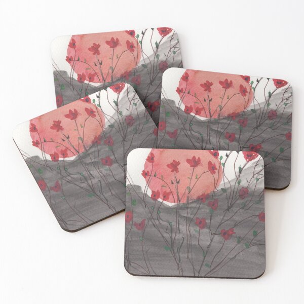 Item preview, Sunset & Red flowers designed and sold by SunnyOneStudio.