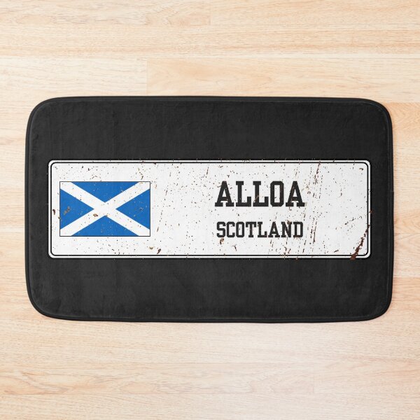 Item preview, Alloa Scotland Vintage Street Sign Rusted Metal Plate designed and sold by jeshands.