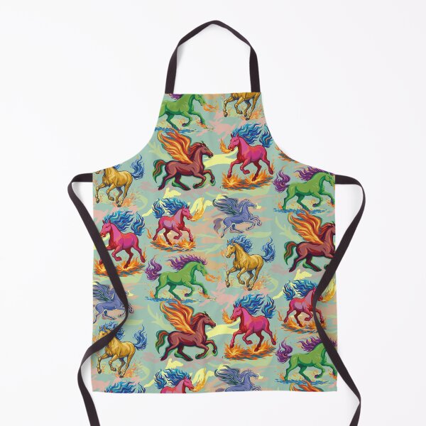 Item preview, Colorful Pegasus, Fire Horse with wings on fire, expressive pattern designed and sold by Mevissart.