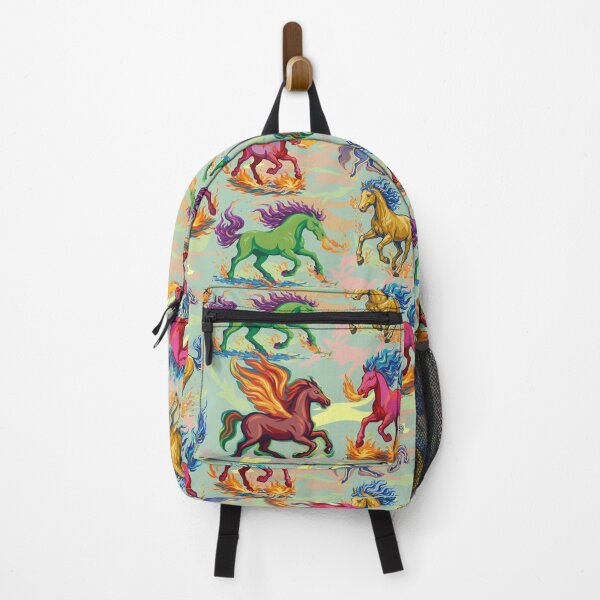 Item preview, Colorful Pegasus, Fire Horse with wings on fire, expressive pattern designed and sold by Mevissart.