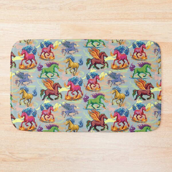 Item preview, Colorful Pegasus,  Fire Horse with wings  on fire, expressive pattern designed and sold by Mevissart.