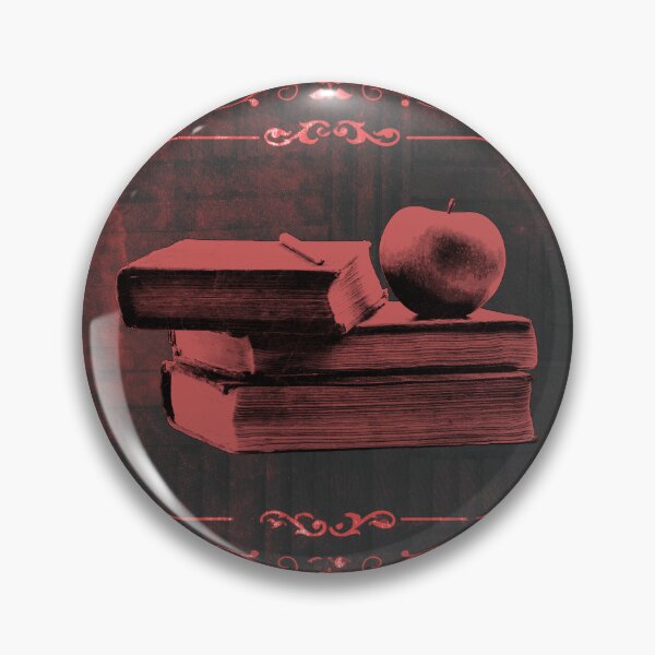 Item preview, Dark Red Antique Books Stacked With Apple and Chalk designed and sold by Ghoul Enterprises.