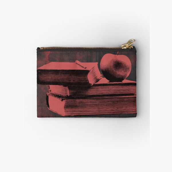 Item preview, Dark Red Antique Books Stacked With Apple and Chalk designed and sold by Ghoul Enterprises.