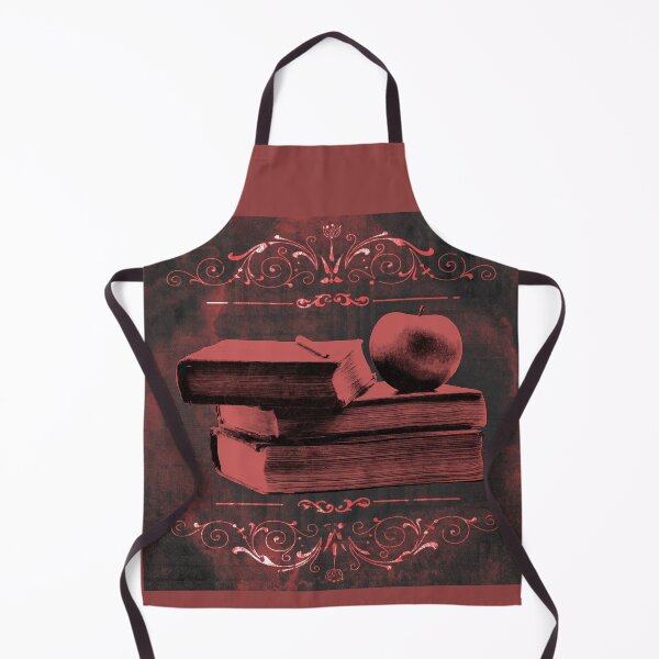 Item preview, Dark Red Antique Books Stacked With Apple and Chalk designed and sold by Ghoul Enterprises.