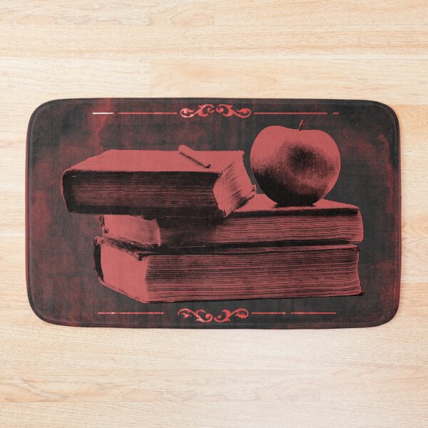 Item preview, Dark Red Antique Books Stacked With Apple and Chalk designed and sold by Ghoul Enterprises.