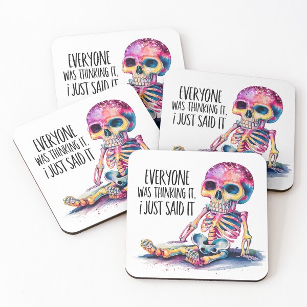 Item preview, I Just Said It – Colorful Skeleton Attitude Art designed and sold by Zebaiche.