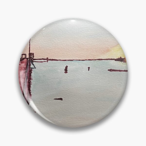 Item preview, Pier at Sunset Watercolor designed and sold by BirdandaBrush.