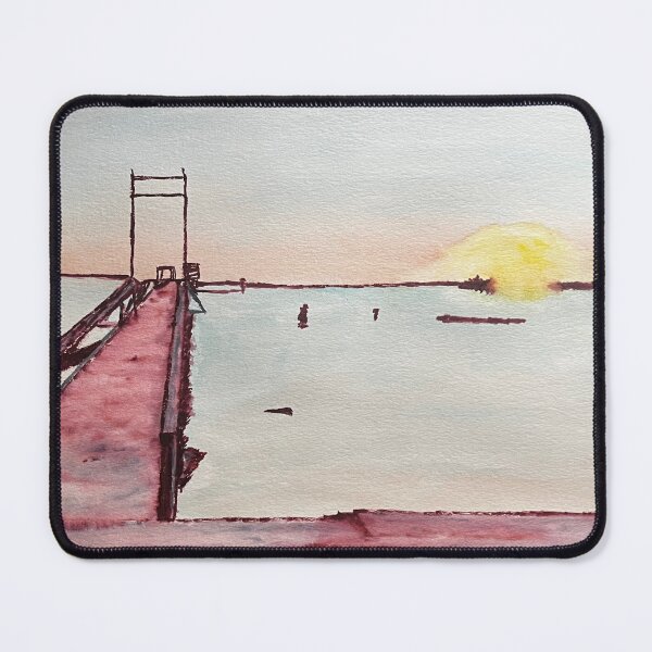 Item preview, Pier at Sunset Watercolor designed and sold by BirdandaBrush.