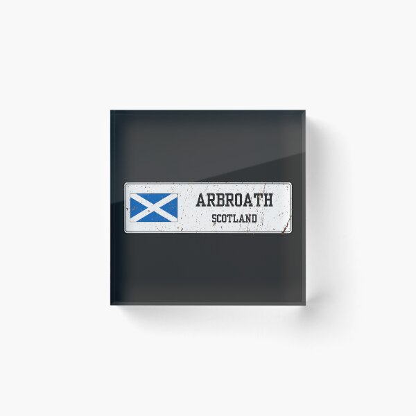 Item preview, Arbroath Scotland Vintage Street Sign Rusted Metal Plate designed and sold by jeshands.